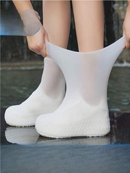 1對男女防水加厚防滑鞋套,戶外橡膠膠乳鞋套