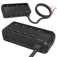 【Limited stock】 12V Motorcycle Fuse Box 4 Circuits Protection 20A Fuse Junction Box LED Indicator Fu