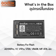 Godox Battery VB30 -USB แบตเตอรี่ สำหรับ Flash AD100Pro V1 V1Pro V100 V860III MF-R76 etc - Godox Tha