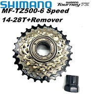 Bicycle accessories SHIMANO MF-TZ500 MF TZ500 6 Speed Cassette Freewheel 14-28T for MTB Road Cycling