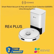 EZVIZ RE4 Plus – Smart Robot Vacuum | 4000Pa Suction | Auto Dust Collection | LDS LiDAR Navigation |