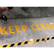 Keep Clear Reflective Yellow / Red Cut Out Sticker