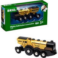 BRIO Shushu Poppo! ``Mighty Gold Action Locomotive 33630'', an electric train that lets you enjoy so