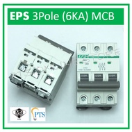 EPS - 3 Pole (6KA) MCB 10A 16A 20A ,32A ,40A ,63A Miniature Circuit Breaker (SIRIM APPROVE)