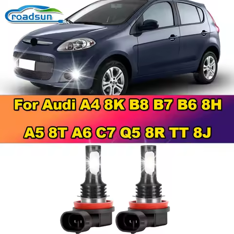 2Pcs 100W H11 LED Fog Lamps 12000LM Car Fog Lights Bulbs 6000K 12V 24V For Audi A4 8K B8 B7 B6 8H A5