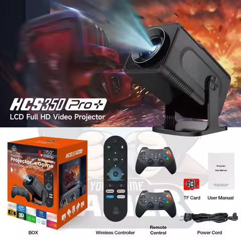 HCS350PRO+ 3D HD portable Retro video game consoles projector smoothly without buffering for Android