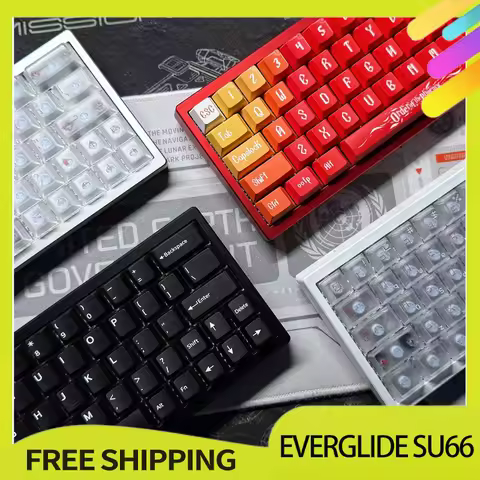 Everglide SU66 Gaming Keyboard Wired Magnetic Switch RGB Support GH60 GASKET High-frequency Chips Ga