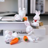 SERINA Rabbit Phone Holder, Bunny Statue Mobile Phone Stand, Desktop Stand Mini DIY Crafts Resin Cell Phone Bracket Mobile Phone Accessories