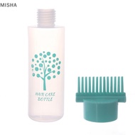 Misa 180ML Refillable Bottle For Hair Dye Shampoo Plastic Applicator Comb Dispensing Salon Oil Hair 