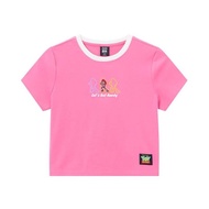 Giordano Womens Ribbed Crop Printed T-shirt (Toy Story) 05395261001 เสื้อยืดผู้หญิง เสื้อจิออดาโน