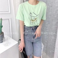 Wk Korean Simple Design Abstract Character Short Kick-