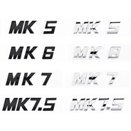 3D ABS Letters MK5 MK6 MK7 MK7.5 Emblem Car Badge Sticker for VW volkswagen GOLF Car Fender Trunk Re