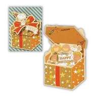 【缺貨中】全新 日本原裝進口 正版 Snoopy 史努比 禮物盒造型 立體 生日卡 卡片 21725