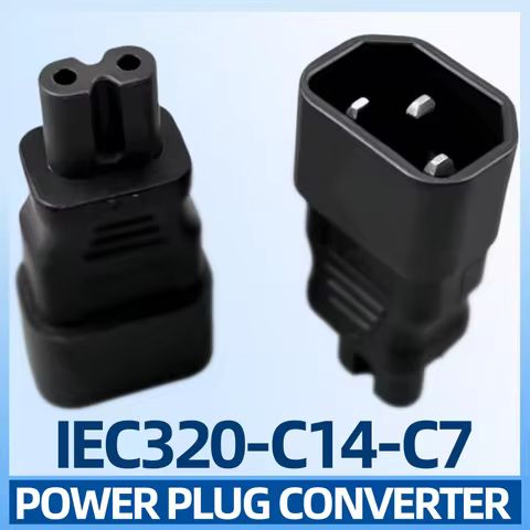 IEC 320 C14 to C7 adapter C7 to C14 AC adapter Kettle 3 Pin C13 To C8 AC Plug Adapter Female to Male