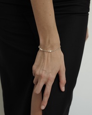 KHARYS Halo bracelet - Freshwater pearl กำไลข้อมือเงินแท้ กำไลข้อมือไข่มุกธรรมชาติ