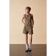 LIBÉ WORKSHOP - Brown above-the-knee shorts