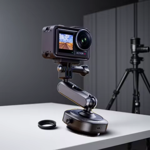 Electric Vacuum Suction Car Action Camera Mount | 360° Adjustment + Aluminum | Compatible with DJI/A