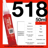 GEL Loctite 518 50ml GASKET FLANGE Sealant WATERPROOF thread lock assemble GEARBOX MYVI YAMAHA EXHAU