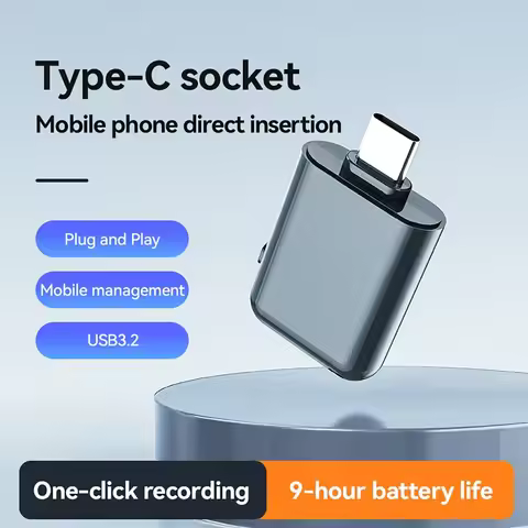 AI Voice Recorder 256 Languages ChatGPT-4 App Management Mini Audio Recorder for Meetings, Lectures,