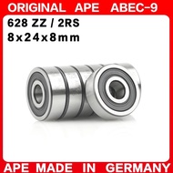 10-100PCS Germany ABEC-9 Bearing 628 ZZ 2RS 8*24*8 mm 628-2RS 628ZZ Z  RS LB LU - 2Z Miniature Preci