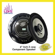 EROS Coexial-er 602mk3 6" Inch 2-way Component Speaker For Perodua Axia Alza Myvi Best Bezza Ativa Aruz Saga BLM