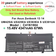 For C41N1904 15.48V 4347mAh 67Wh Asus ZenBock 13 UX325JA UX325EA 14 UM425IA UX425EA UX425JA Flip 13 