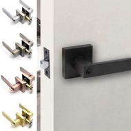 Door Square Handle Lock For Interior Doors With Lock Cylinder Heavy Duty Door Lock Handles Set Security Accessories Handle Lock