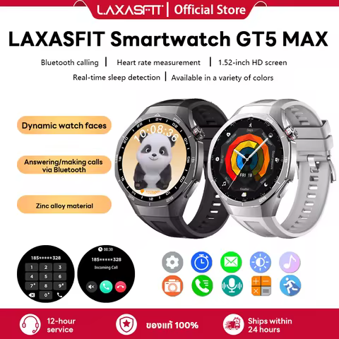 LAXASFIT Business Smartwatch Bluetooth Calling DIY Watch Faces Message Notifications Sedentary Remin