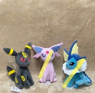 Pokémon 日月水伊貝 約18cm 公仔 毛公 仔 Bandai Banpresto pokemon 寵物小精靈 寶可夢 水伊布 太陽伊布 月亮伊布 Vaporeon Espeon Umbreon