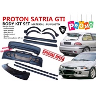 SATRIA GTI BODY KIT (PU PLASTIK) GETAR TAHAN BUMPER + SKIRT + SPOILER  + LINING + ARCH / MIVEC / WIR