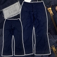 กางเกงขายาว Vintage 1970s US Navy Utility Trousers - Genuine Vietnam War Navy Blue Fatigue Baker Pan