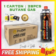 1 Carton Butane Gas Refill Camping Equipment Cooking Gas Stove 28 Pieces Butane Gas Cartridge Campin