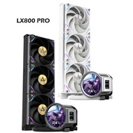 TCOMAS AIO LX800 PRO CPU water cooler dual screens for LGA1851/1700/115x and AM5/AM4
