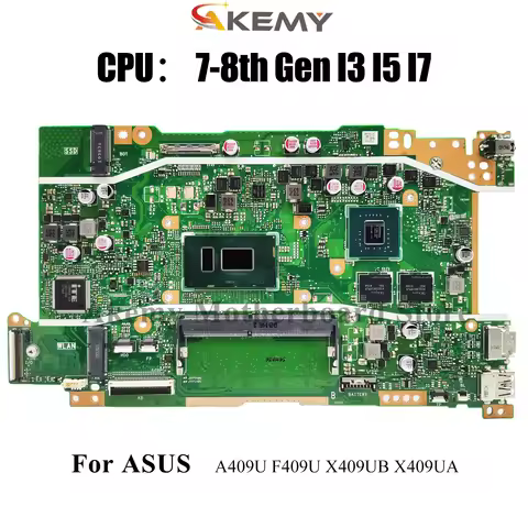 X409UB Laptop Motherboard For ASUS VivoBook A509U A409U X509UB F409U X409U X509UA F509U X509UJ Mainb