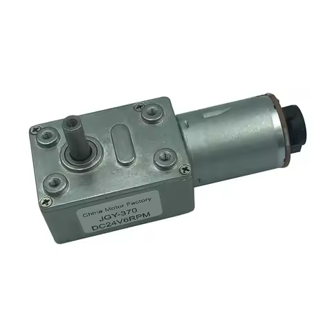 JGY-370 High Torque DC 6V 12V 24V Worm Gear Motor With Encoder