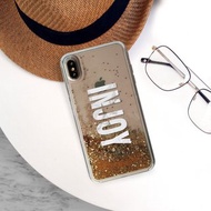 iPhone 11/11max/SE2/12/12mini客製 大理石字母 閃亮流沙手機殼