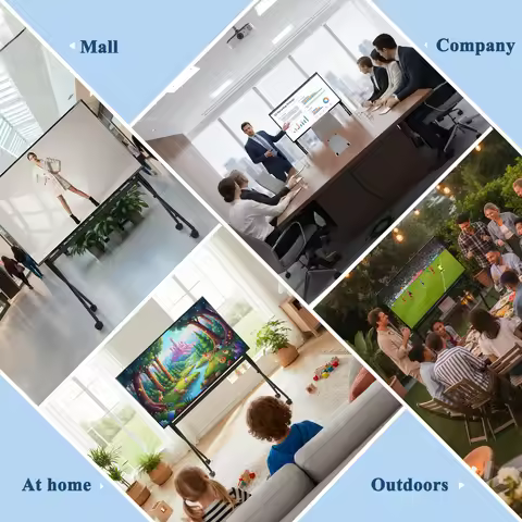 Heavy Duty Portable Floor TV Stand for 86-110 Inch Screens Portable Monitor Stand Max Load 485LBS/22