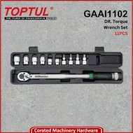 [CORATED] TOPTUL 6PCS FLEXIBLE RATCHET COMBINATION WRENCH SET(SATIN)&11PCS 1/2" DR. TORQUE WRENCH SE