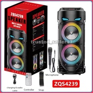 SinG-e ZQS4243,ZQS4239 Wireless Rechargeable Bluetooth Speaker with Light Dual Speaker
