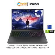 (พร้อมส่ง) Lenovo Legion Pro 5 16IRX9 83DF007UTA NOTEBOOK (โน๊ตบุ๊ค) INTEL CORE I9-14900HX / RTX4070 / 32GB / 1TB / WIN11 / 4 Years Legion Ultimate Support