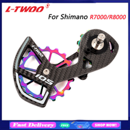 LTWOO ชุดลูกรอกหลังจักรยาน,105 R7000 R8000ล้อเซรามิกแบริ่งคาร์บอนไฟเบอร์ล้อไกด์สำหรับ Shimano 105/R7000/R8000