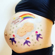 2 sheets cute maternity body paint sticker .Berry paint sticker.tattoo sticker.B