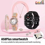 A58 Plus Smart Watch Girls watch 6 IN 1 Health Monitoring Bluetooth Calling Watch Christmas Gift And