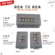 RCA to RCA Stereo Audio Splitter 1 to 3, 1 to 4, 1 to 6