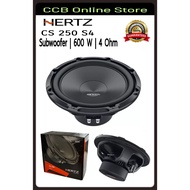 HERTZ CS 250 S4 SUB 10" 600W SINGLE 4Ω 4-OHM CAR AUDIO SUBWOOFER BASS SPEAKER