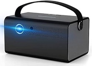 2.4G/5G WiFi Mini Projector, Bluetooth 5.0 Projector with ±45° Corner Keystone, ±45° Vertical Keystone, DLP Projector with Built-in subwoofer, Compatible with Android/iOS/HDMI/USB (Color : Black)