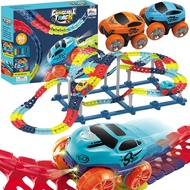 Kids Race Track Set,Kids Anti Gravity Race Track, Car Track Set with LED Light-Up Race Car,Interchan
