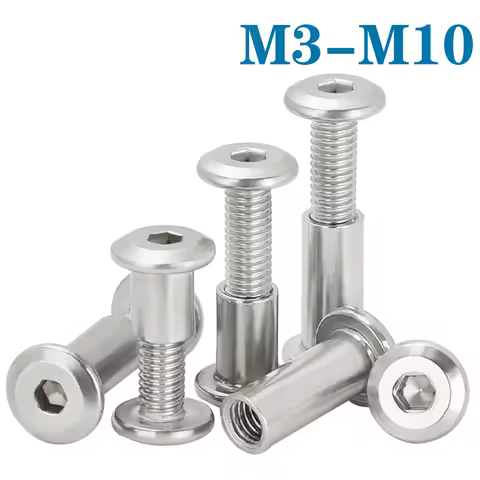 2-10Sets Hexagon Socket Screw Locking Splint Screw Nut Combination Album Butt Account Book Nail Edge