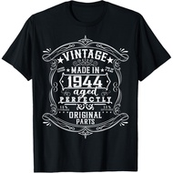 Men's cotton T-shirt 81st Birthday Man Woman 81 Years 1944 Decorative Funny Gift T-Shirt Vintage T-s