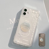iphone 16 plus casing jellycat casing Creative Moon iPhone16 Phone Case Apple 15 Transparent 17Pro m